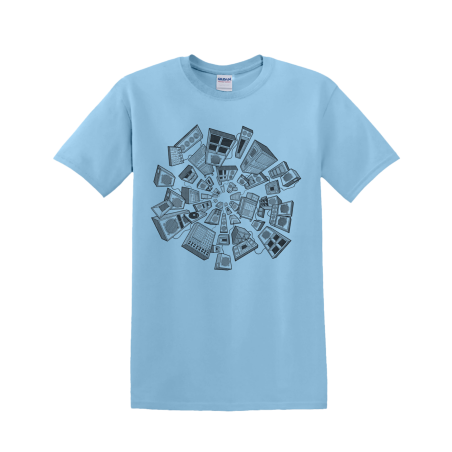 T-Shirt bleu clair - Sound System Vortex