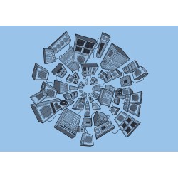 T-Shirt bleu clair - Sound System Vortex